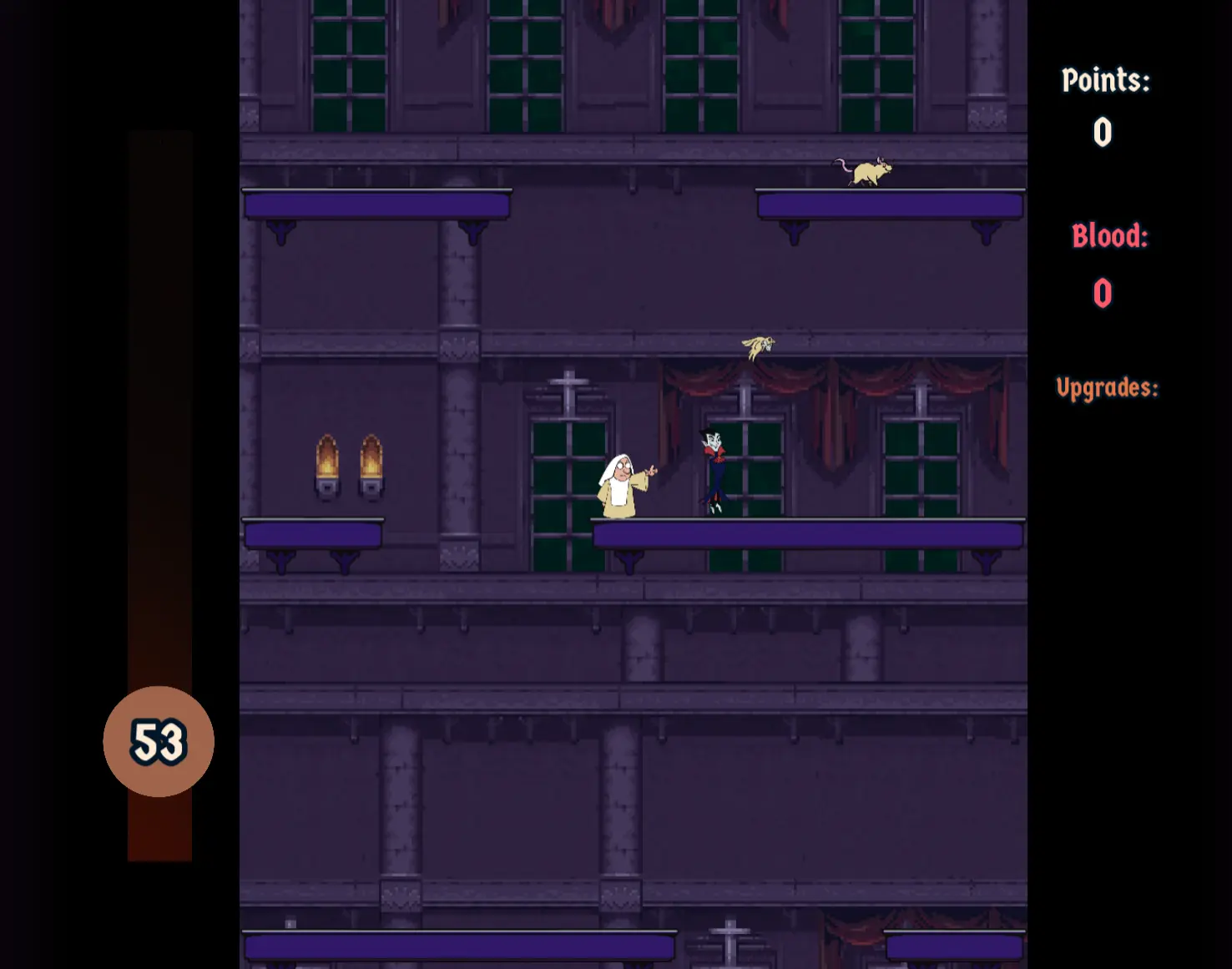 Dracula Drop tower descent gameplay scene 2
