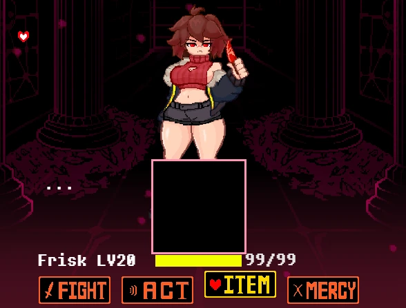 LoveManiac Scarlet Lust FIGHT command selected