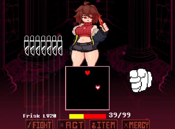 LoveManiac Scarlet Lust heart dodging an attack