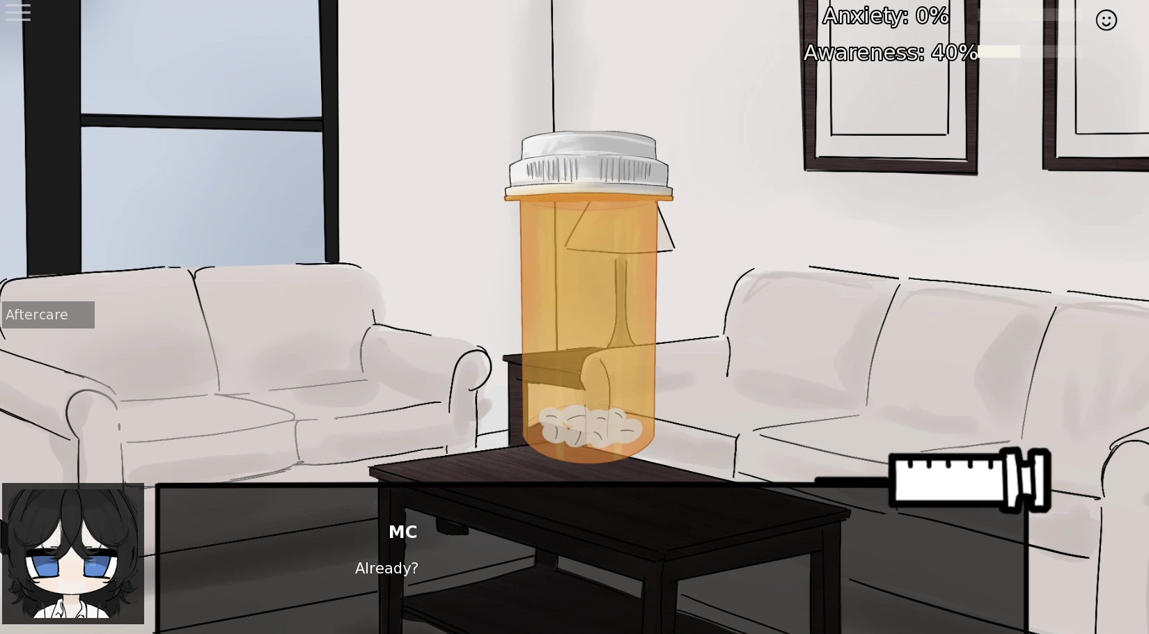 Over Dose psychological visual novel scene 2