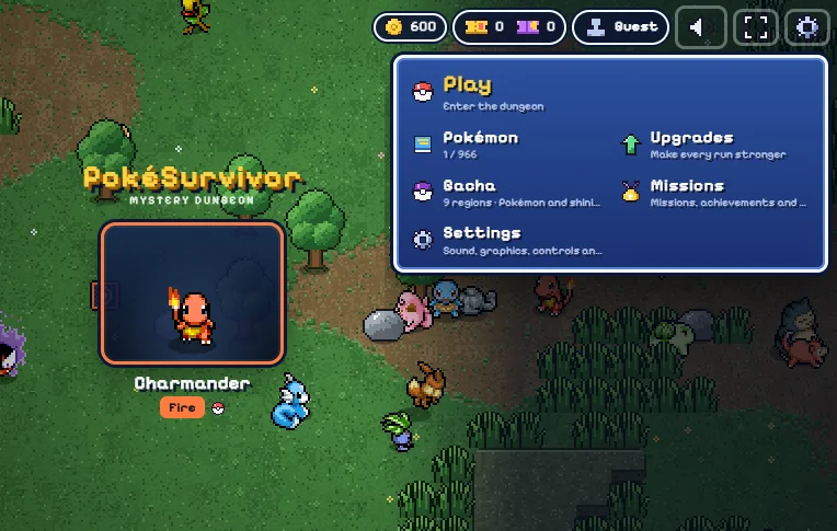 The local game menu before starting a survival attempt