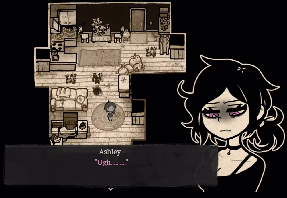The Coffin of Andy and Leyley apartment exploration scene