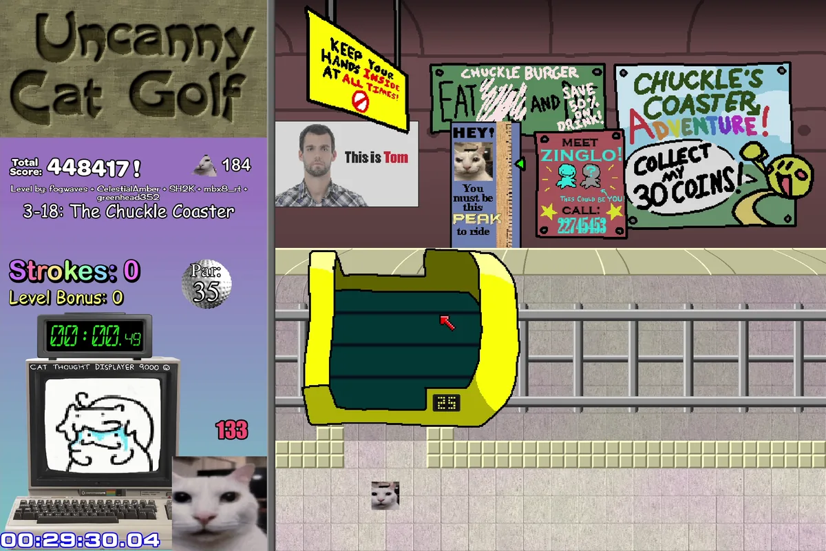 Uncanny Cat Golf protect the next shot course scene